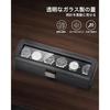VLANDO watch case PU leather lockable key men 6 slots (black) made mens storage box accessory birthday gift