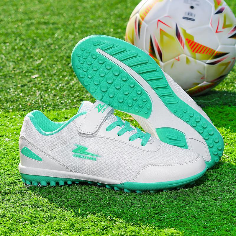 Football Shoes Children Boys and Girls TF Shredded Nails Velcro Elementary and Secondary School Students Training Competition Sports Shoes