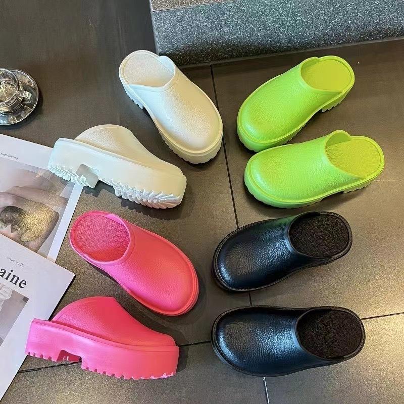 New non-slip heightening slippers women's four-season outer wear trendy fashion sandals bag head shoes