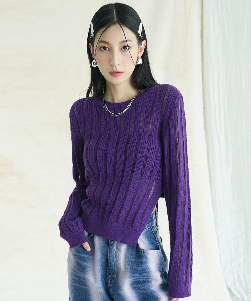 AVANDRESS See-Through Knitwear - 4Col