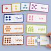 Wooden Number Matching Puzzle Numbers English Cognitive 1-10 Digital Enlightenment Math Educational Toys For Children