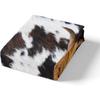 Homewish Highland Cattle Fitted Sheet Twin,Cow Fur Bedding Set 2pcs for Kids Teens Adult Room Decor,Farmhouse Animals Cowhide Bed Cover Black White