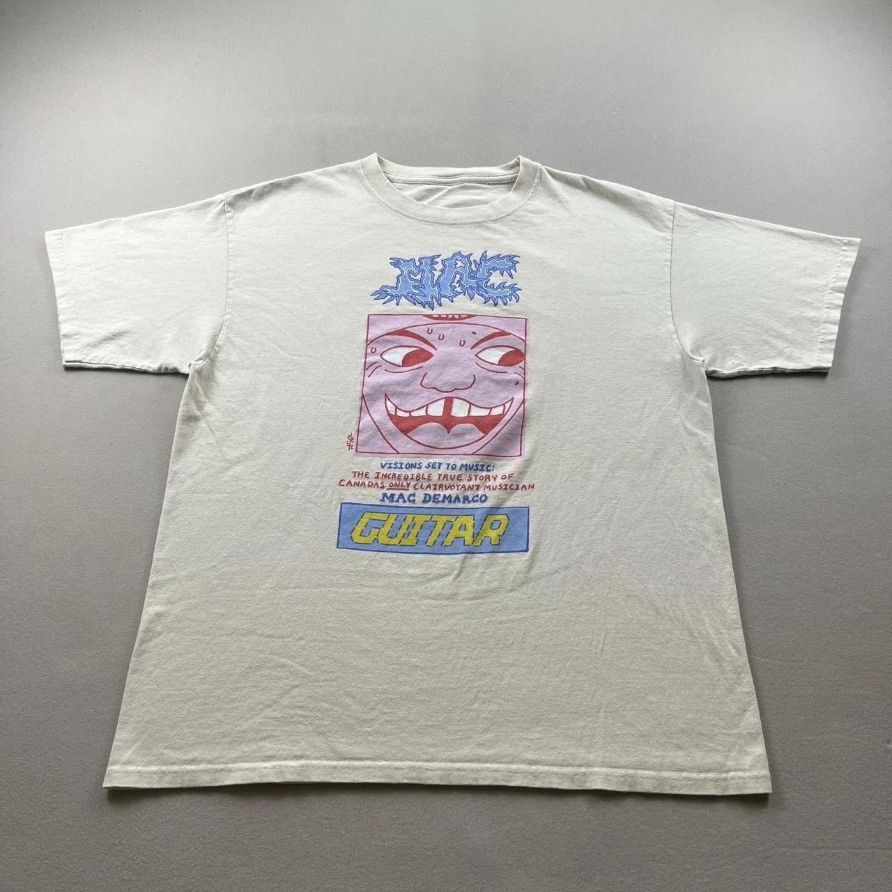 Mac DeMarco T-Shirt Mens XL Cream World Tour Guitar Concert Album 2025 Biker Art XL
