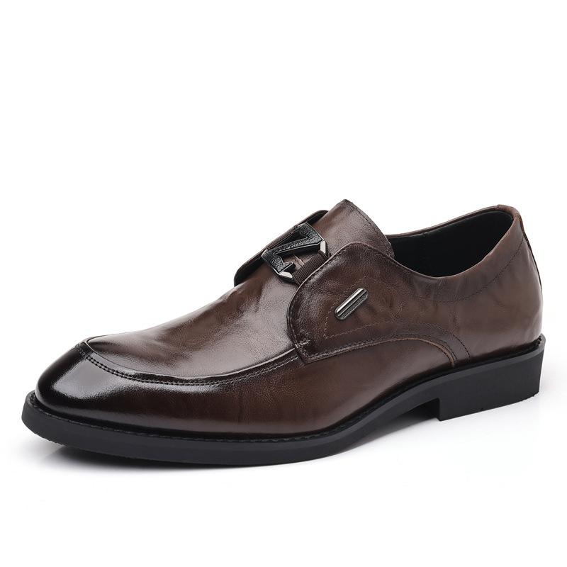 

Top Layer Cowhide Business Formal Men s Shoes Genuine Leather Fashionable Casual Single Shoes Men s Commuting Lace Up Leather Shoes 44