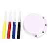 4Pcs Oil Pin Pen Dip + 1Pc Oiler Dish Tool Set Watch Cleaning Tool Hold Watch Oil Watch Repairing Accessory Tool for Watchmakers