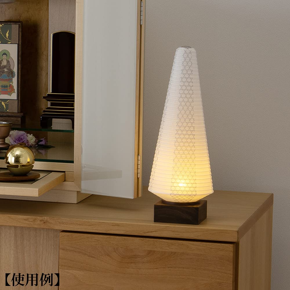 Buddhist altar shop Takita Shoten Bon lantern Mini Bon lantern Tomori 1 Walnut LED Cordless 3934 Height 30cm x Width 11cm Standing lantern Certificate