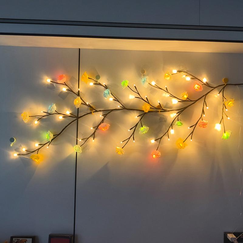 Rattan Led Lights, Creative Wall Decoration Lights With 48 Leds, Multi-Purpose, Versatile Decoration, Warm White Light