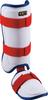 ZETT Baseball Batting Leg White X Red BLL325C Guards, Ambidextrous, (1164)