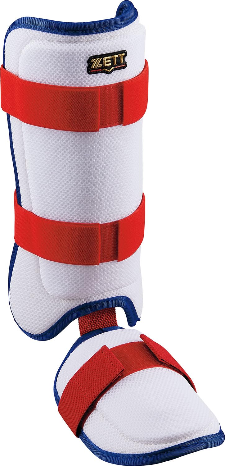 

ZETT Бейсбольная бита Ножная защита Белый x Красный BLL325C Защита, Для обеих рук, (1164)