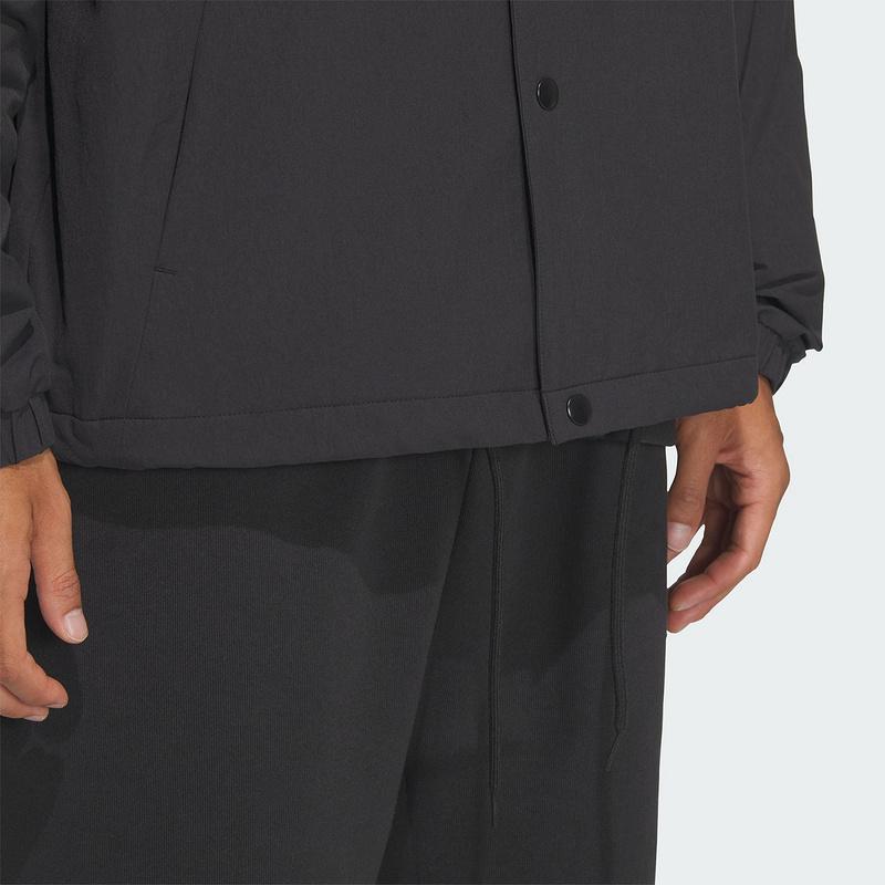 Adidas Casual Sports Series Logo Stand Collar Loose Comfortable Jacket Men Jacket Black JN0114