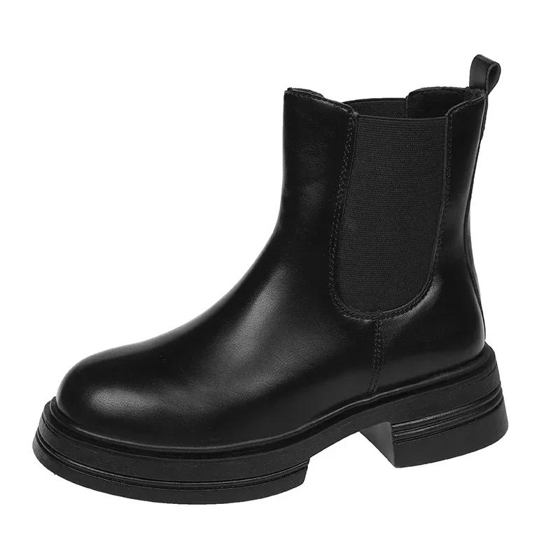 Fashion 2024 High Quality Shoes for Women Slip-on Women's Boots Fashion Round Toe Modern Boots Women Hot Sale Solid Shoes for Women