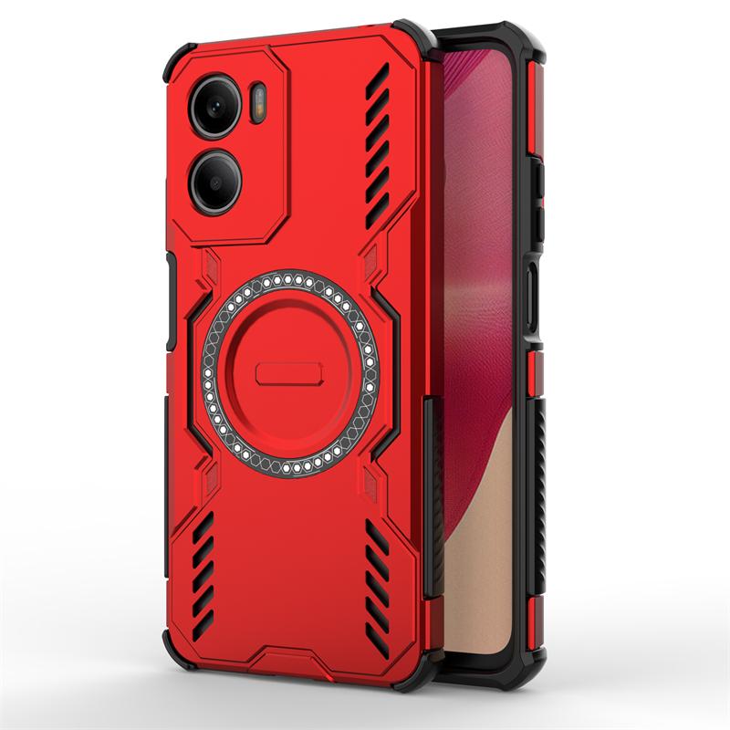 

For Motorola Moto E15 Case For Moto E15 Anti-knock Magnetic Adsorption Wireless Charge Back Cover For Moto E15 Case 6.67 inch Motorola Moto E15 красный