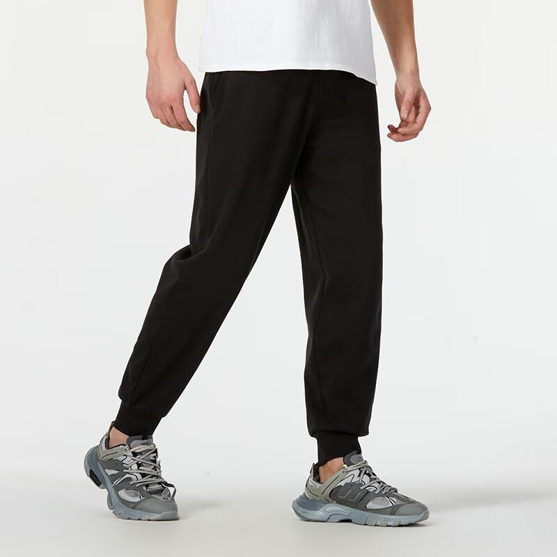 Puma Solid Color Elastic Waistband Tapered Knit Sports Pants Men Bottoms Black 682917-01