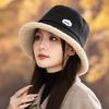 Japanese New Thickened Plush Smile Fisherman Hat Autumn and Winter Outdoor Windproof and Warm Basin Hat Versatile Bucket Hat
