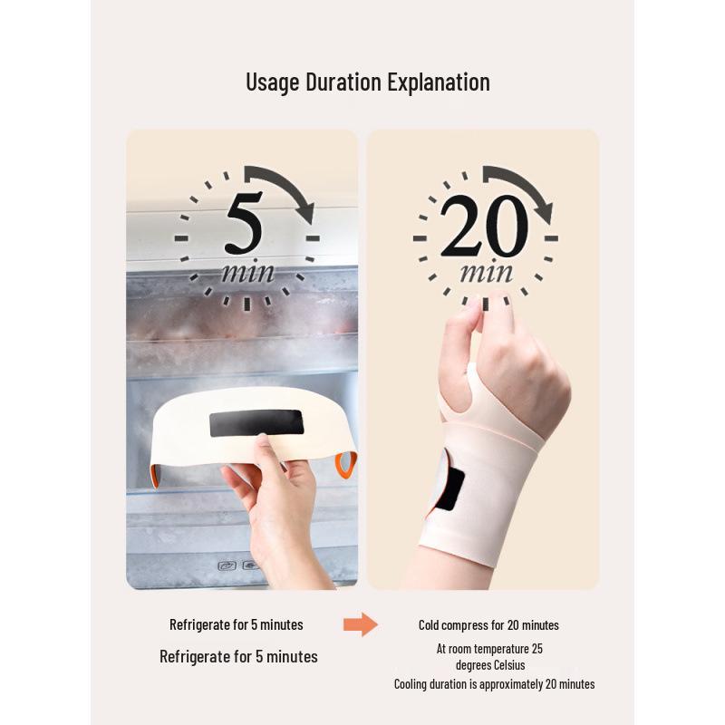 Wrist Support Gel Ice Pack for Sprain, Injury & Pain Relief