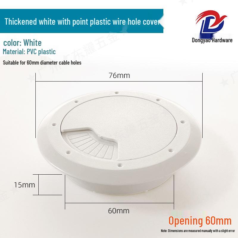 Computer Office Desk Grommet Cover - Round Plastic Wire Box