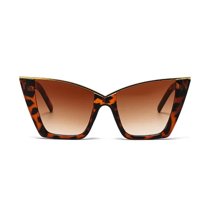 Comfortable Mirror Cat Eye Sunglasses Women Men Square Trendy Big Frame Designer Eyewear Oculos De Sol