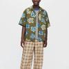 Uniqlo X Marni Collaboration SS22 Floral Print Loose Short Sleeve Shirt Men shirts Dark-Olive 449637-57