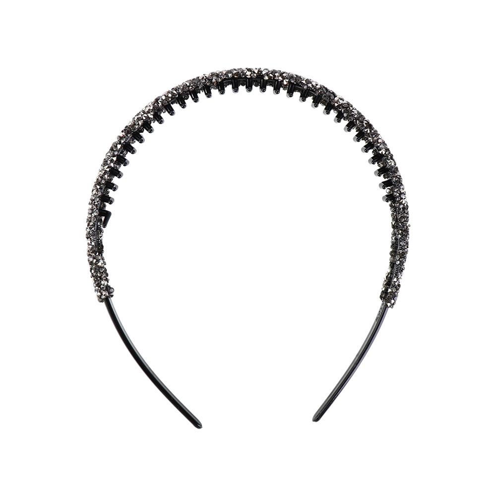 Make Up Rhinestone Headband Plastic  Hair Hoop Fashion Hairband  Non-slip