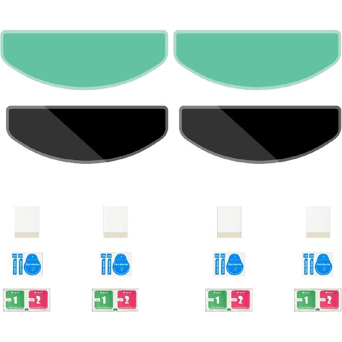 Universal Motorcycle Helmet Visor+Anti Fog Film, Helmet Face Visor,Anti Fog Film,Anti-Glare, Motorcycle Helmet Shield, High Light Transmittance(Visor