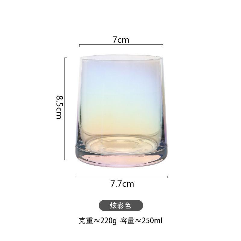 Glass Whiskey Cup Transparent Water Tumbler for Tea Coffee Juice Bar Drinkware Gift