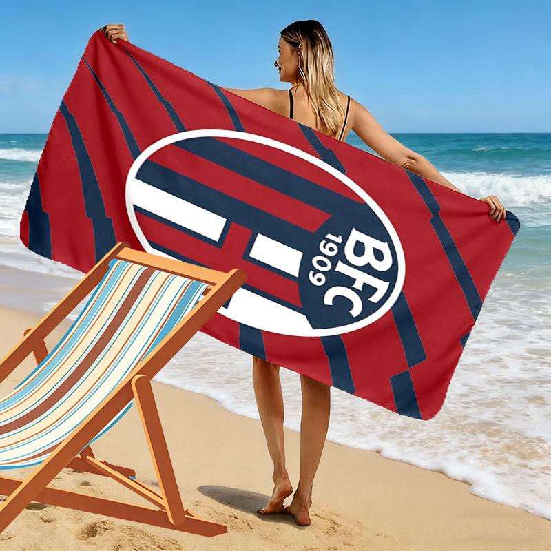 Bologna FC 1909 Strandtuch mit Aufdruck, Großes Weiches Schnelltrocknendes Handtuch für Strand Camping Schwimmen