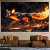 2D Magical Flame Fox Photography Background