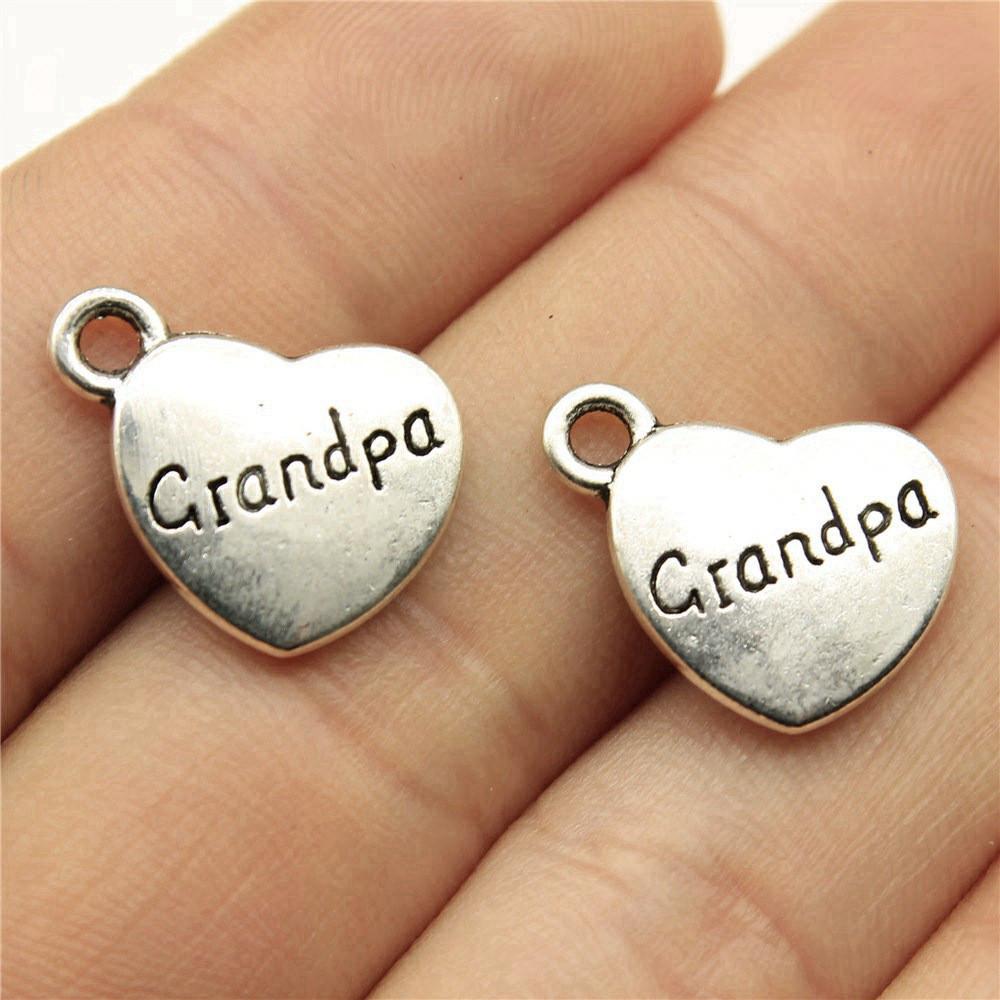 Family Member Heart Tags Charms Pendant Male Jewellery Massive Aesthetic Souvenir