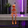 3D Printed Skeleton Refrigerator Magnet, Poseable Skeleton Figurine with Movable Joints, Halloween Gothic Skeleton Fridge Magnet Decoration