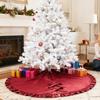 52 Inches Red Ruffled Velvet Christmas Tree Skirt Christmas Tree Skirt For Holiday Fall Farmhouse Outdoor Haunted House