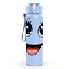 1PC Big Eyes Tongue Out Funny Cartoon Face Print 750ml Color Plastic Sports Water Bottle Leakproof Flip Straw Lid Suitable for Sports Office Home Use
