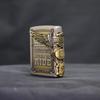 ZIPPO Lighter Japan Limited 3 Sides Continuous Processing Antique Finish Nickel X Brass Harley-Davidson HDP-27