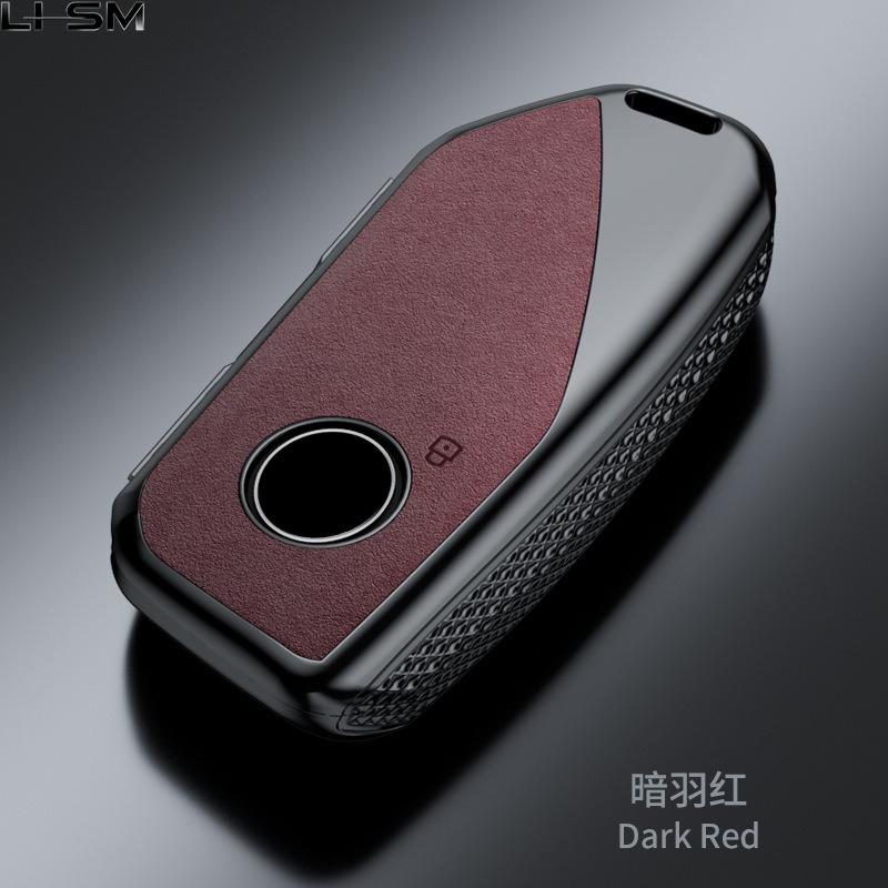 

Plastic Suede Car Key Case Remote Cover Shell Holder Fob For Bmw New 530Li I5 Ix1 X1 X5 840I 740Li Ix I7 X6 X7 5 7 Series