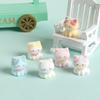 Flocked Cat Decor Fluffy Resin Animal Figures Cute Mini Desk Ornament Car Dashboard Accessory DIY Craft Supplies