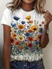 2026 New Women 3D Dandelion Graphics Print T-Shirts Fashion Casual Clothes Short Sleeves Top Summer Tees O-Neck Women's Clothing