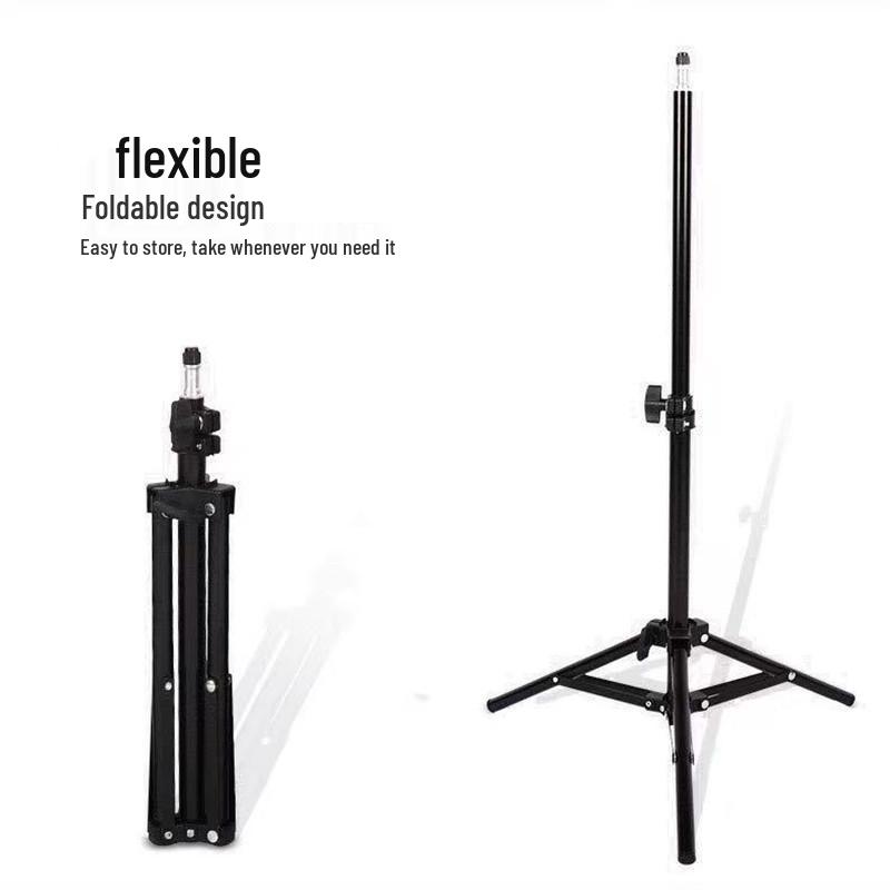 Universal Multi-functional Tripod Stand with Fill Light and Phone/Camera Holder, Foldable for Photography and Live Broadcasts.