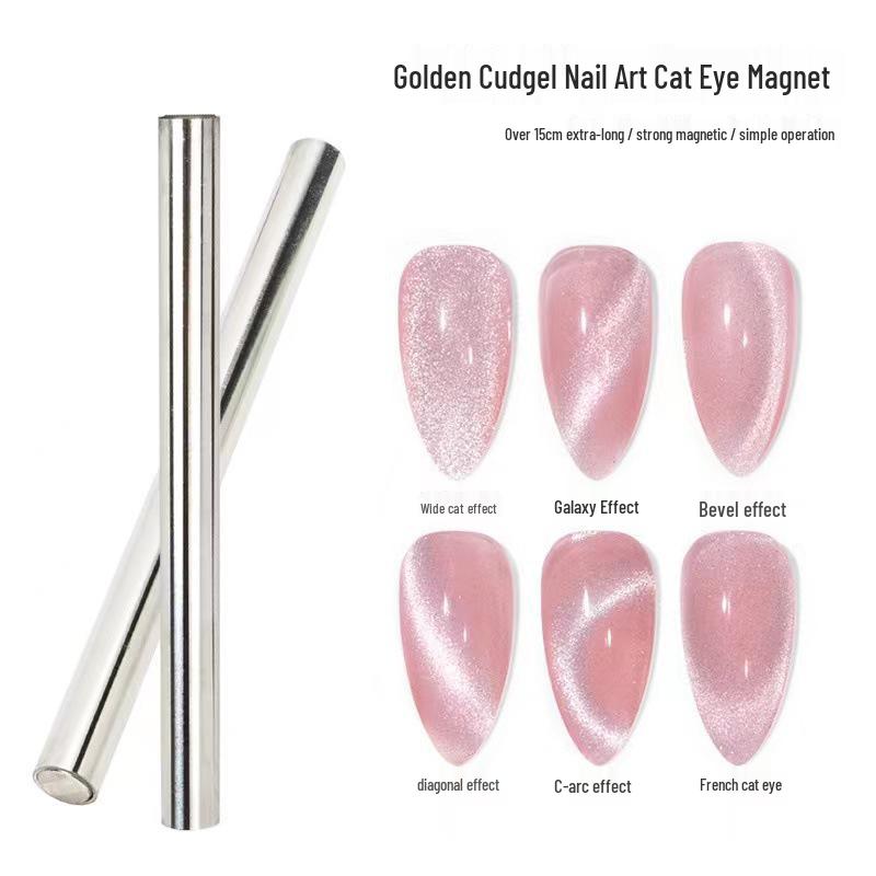 

Golden Cudgel Double-Headed Cat Eye Nail Art Magnet
