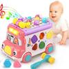 Interactive Game Music Activity Bus Baby Toy Montessori Whack-a-Mole Toys  Baby Girls Gifts