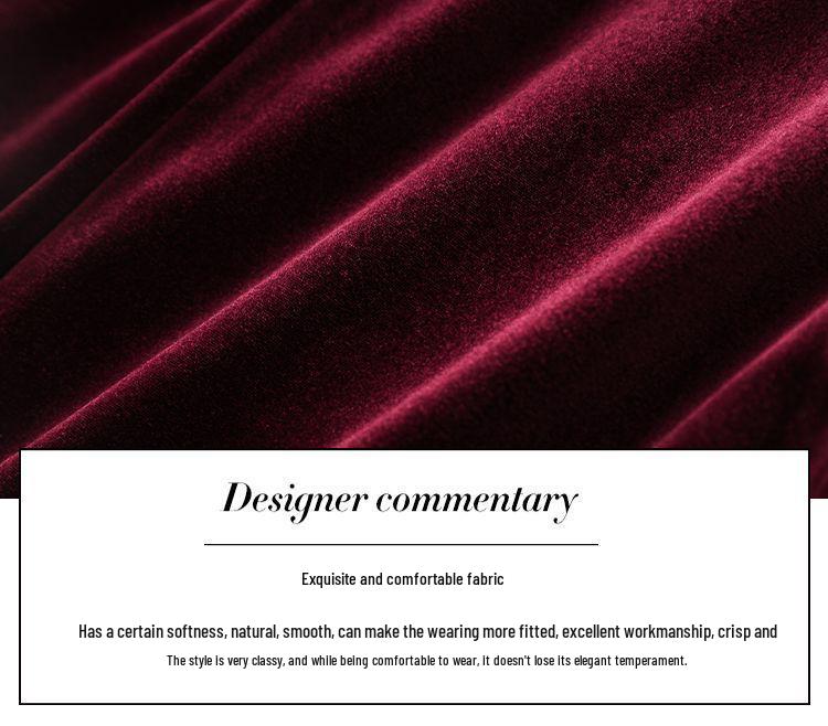Elegantes einärmeliges Retro-Samt-Bodycon-Meerjungfrauenkleid - Herbst 2025 Kollektion