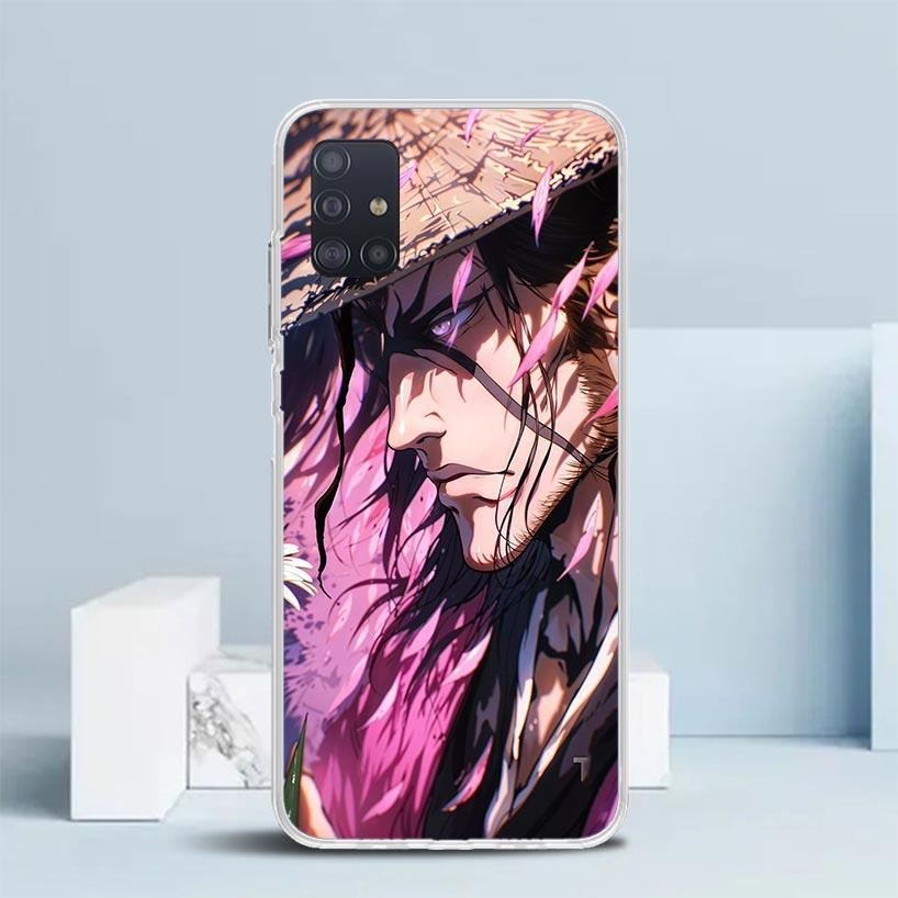 Bleach Kyoraku Shunsui Soft Cover for Samsung Galaxy A12 A22 A32 A52 A72 A02S Phone Case Note 20 Ultra 10 S10 Plus A51 A71 A50S