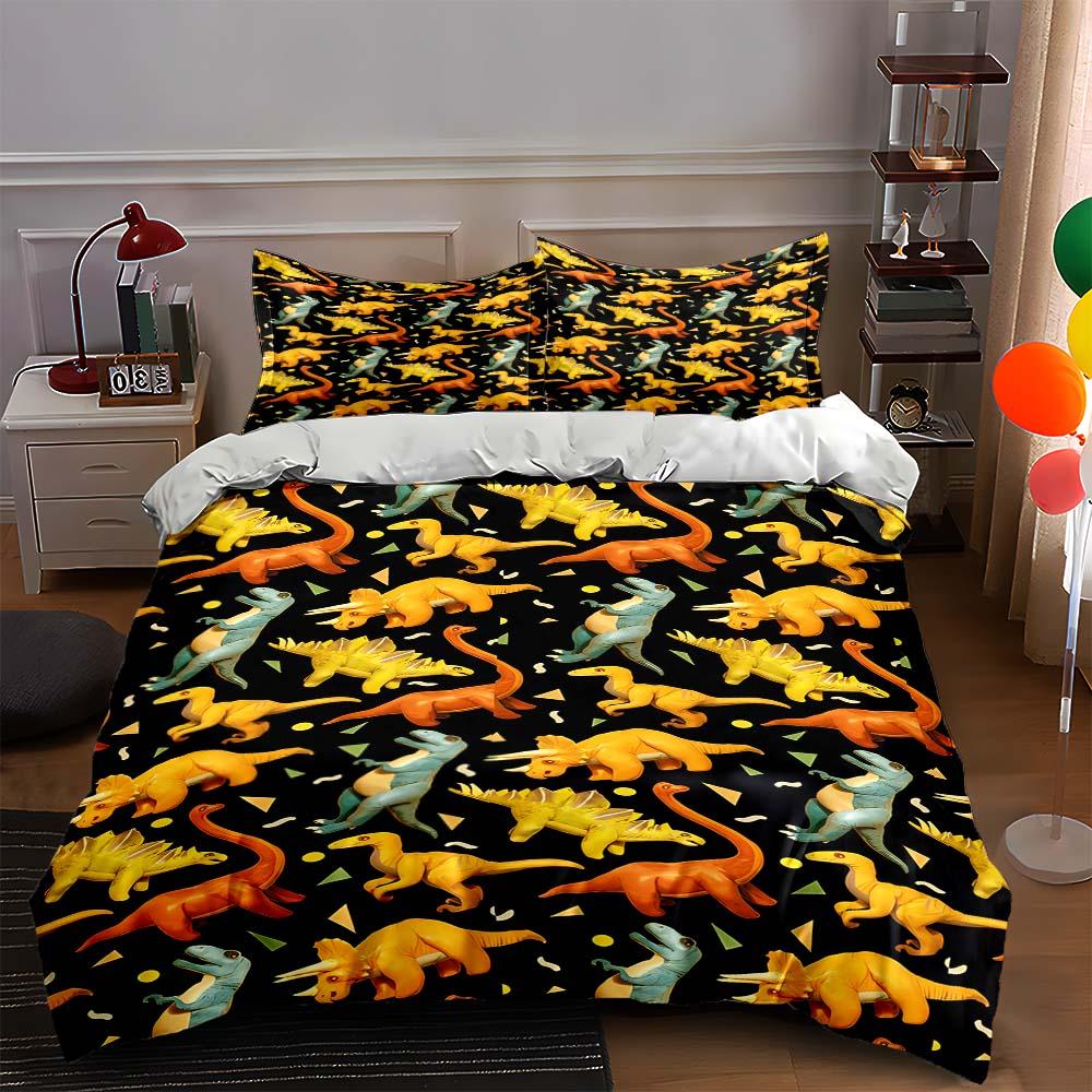 

Colorful dinosaur pattern. Bedding Duvet cover sets Duvet covers Pillowcases gifts (1 * Duvet Cover 2 * Pillowcases, without duvet insert) 135x200cm