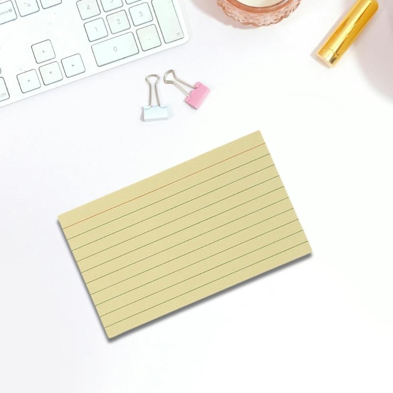 50 Pieces Colored Note Paper 3x5Inch Ruled Study Card Note Card Vocabulary Card Lined Notecards Small Pocket Notepads