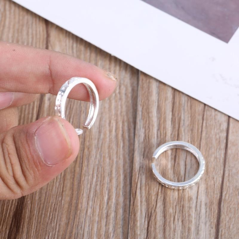 2Pcs Adjustable Open Rings Alloy Finger Rings Ornaments Stackable Sun Moon Rings Accessory Set for Women Girls