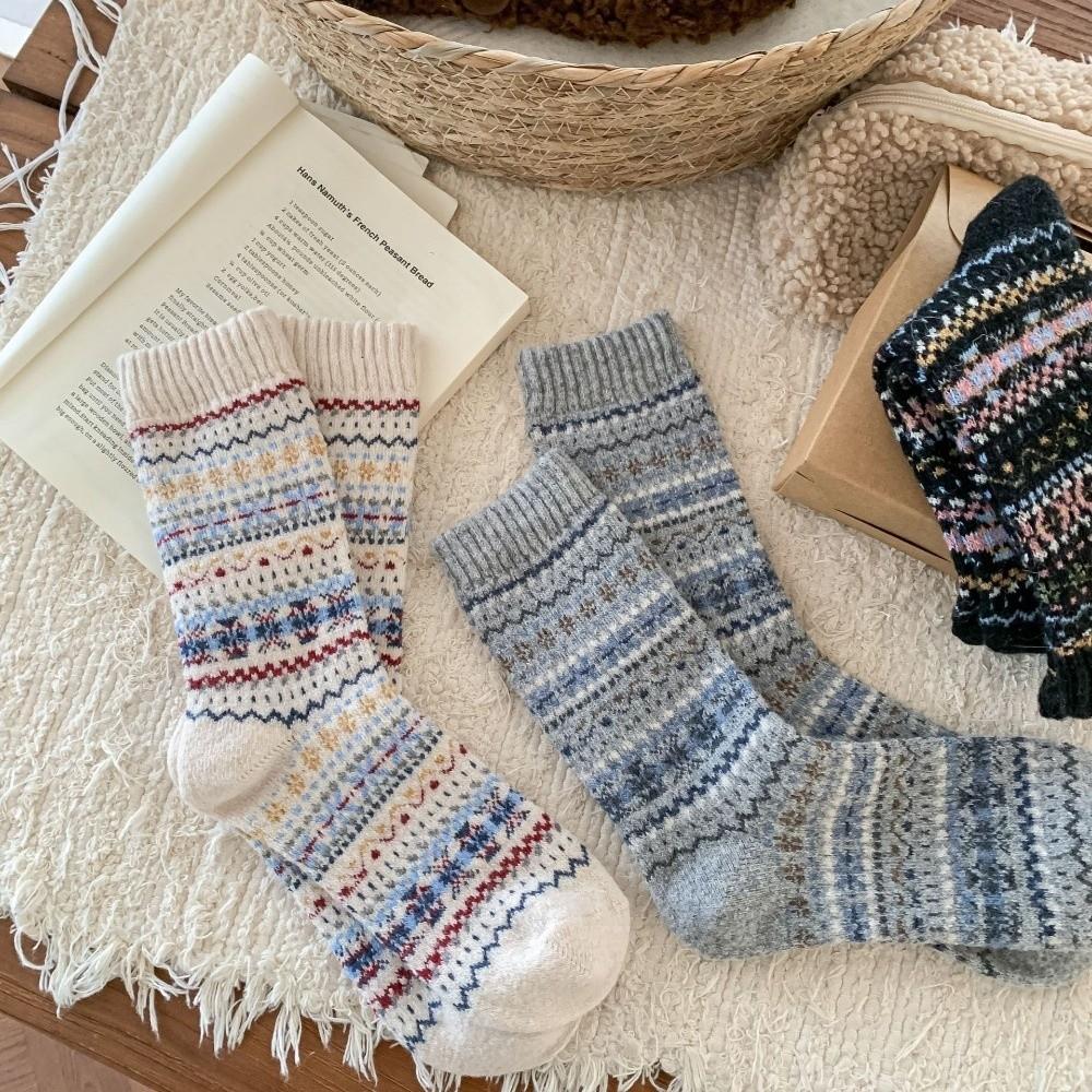 Elastic Warm Socks National Style Winter Socks Fashion Women's Sock  Autumn Winter