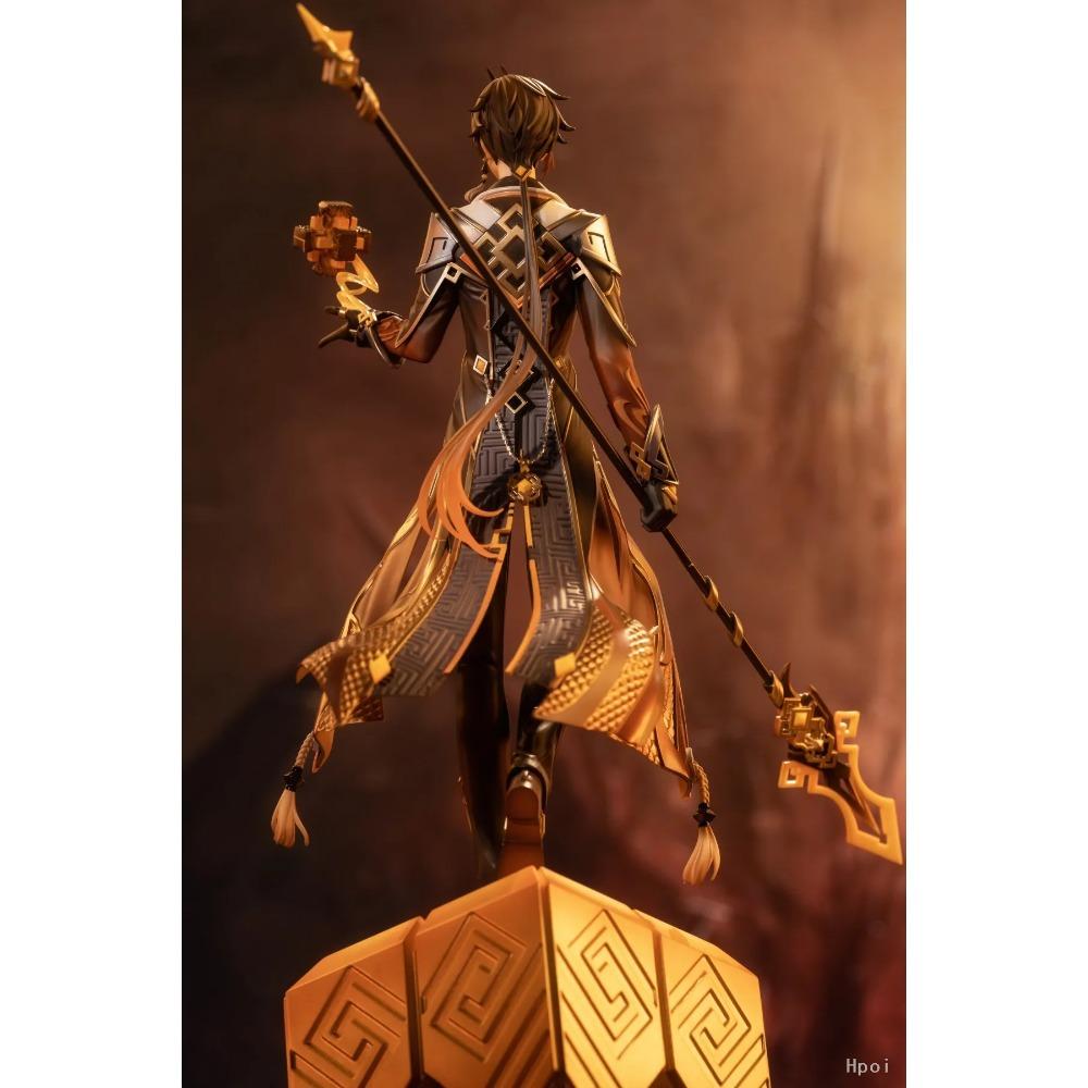 Genshin 19CM Impact Zhongli Klee Hu Tao Paimon Anime Figur PVC Action Figur Modell Skulptur Handgefertigt Schreibtisch Dekoration