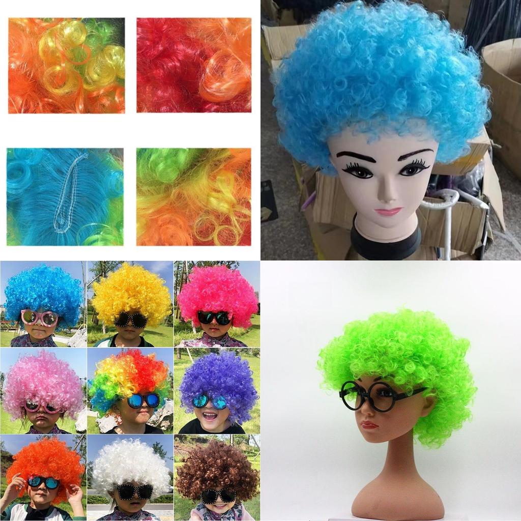 Joker Wig With Colorful Explosion Hair For Childrens Festival Costume Accessory