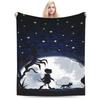Horror Cartoon C-Coraline Soft Blanket Novelty Camping Throw Blanket Bedroom Flannel Bedspread Sofa Bed Cover