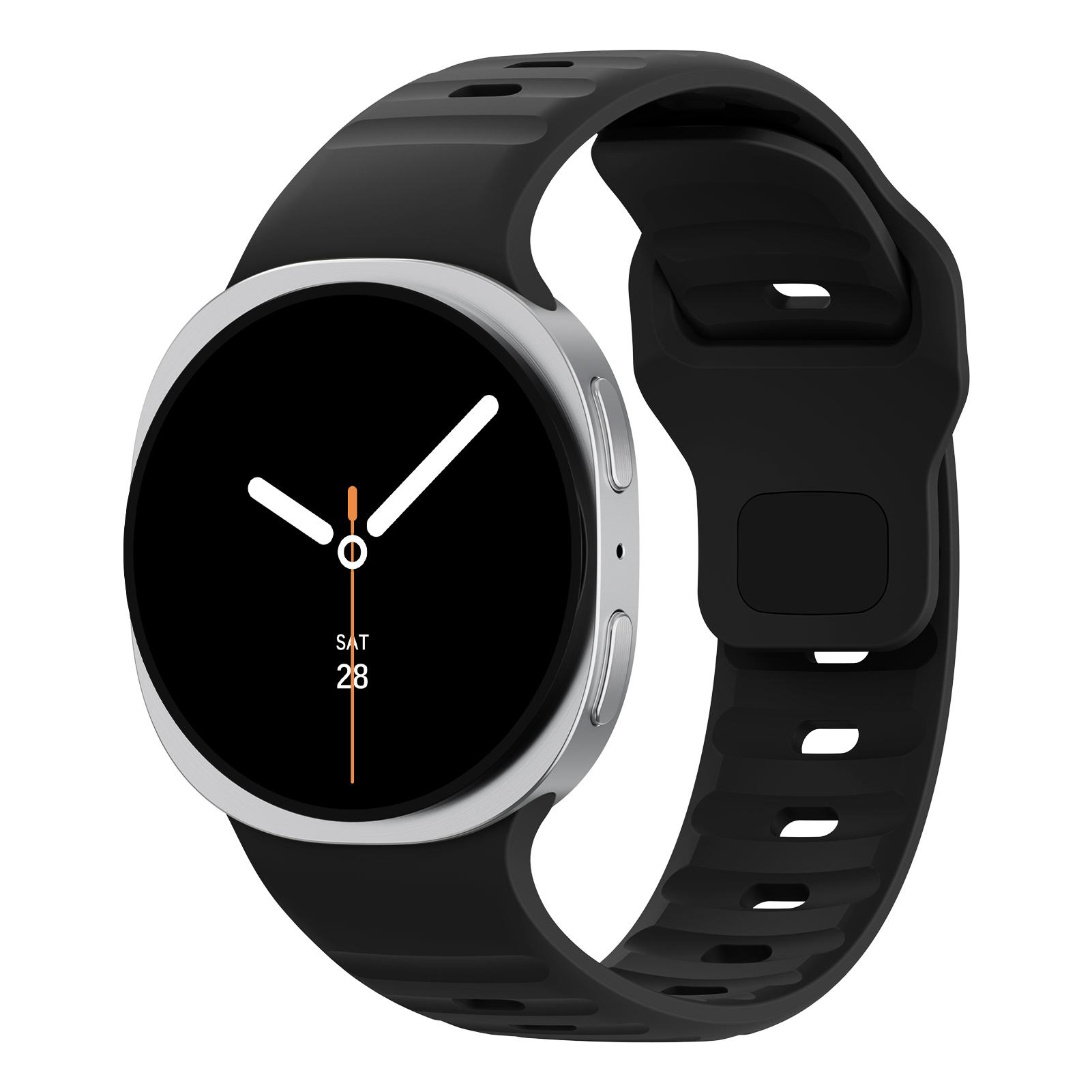 

Sport Strap For Samsung Galaxy Watch 8 44mm 40mm 8 classic 46mm Wrist Silicone Belt Correa Bracelet Galaxy Watch ultra 47mm Band Galaxy 8 classic чорний