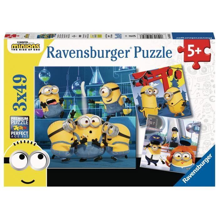 Puzzles Les Minions 3x49 pièces - Ravensburger - Pour enfants dès 5 ans