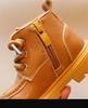 Children's Yellow Leather Martin Boots: Soft Sole Autumn/Winter Toddler Walking Shoes for Boys and Girls.